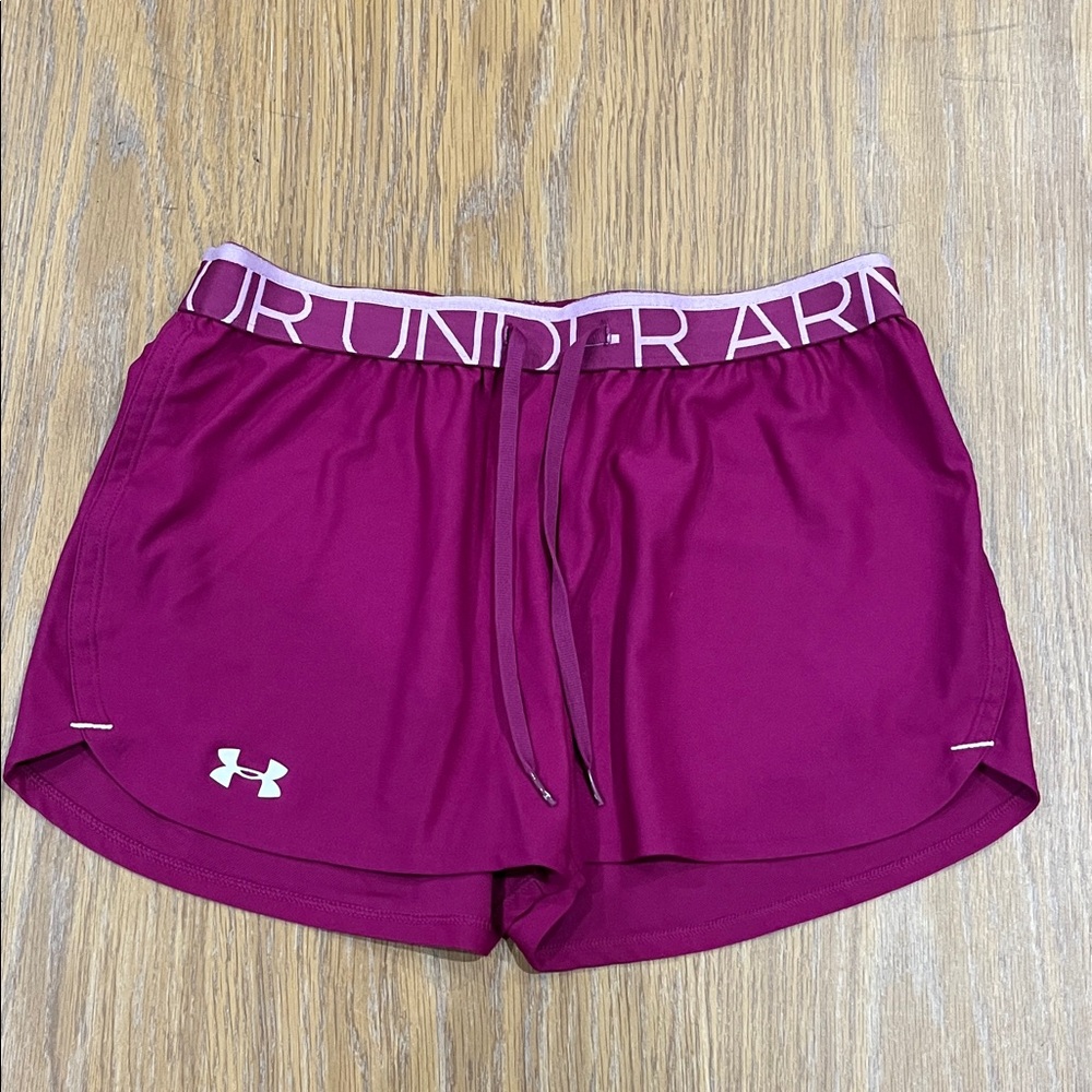 Under Armour Women's Magenta Athletic Shorts